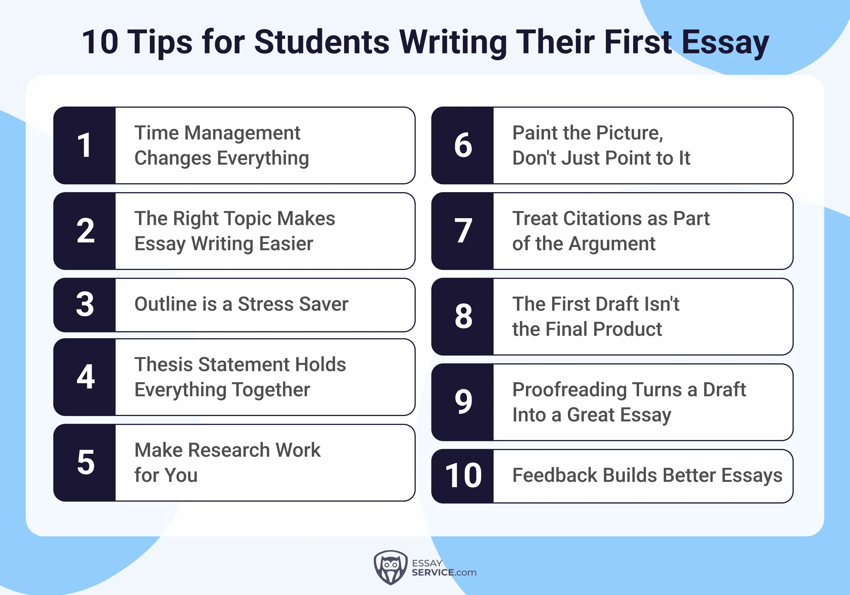 10 Tips for Students Writing Their First Essay